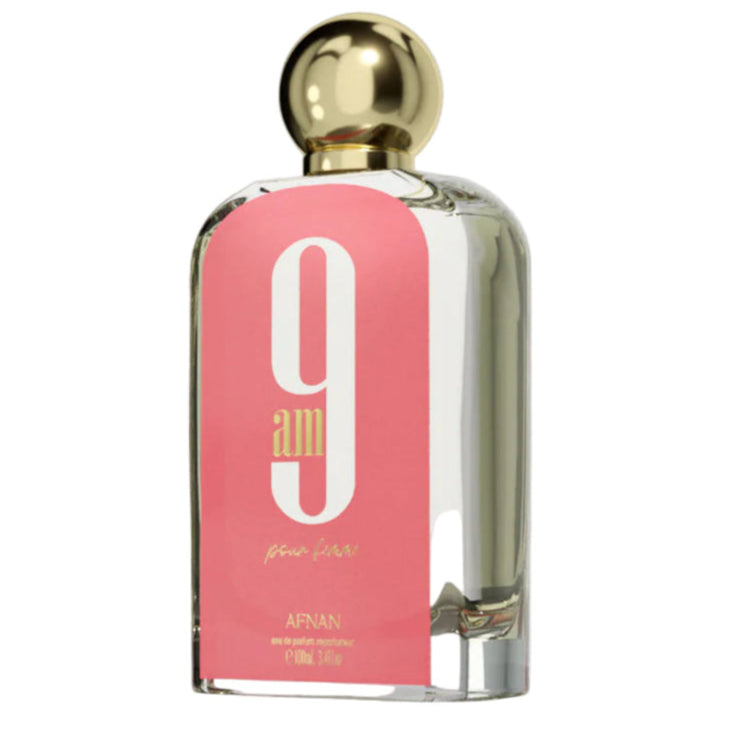 Afnan 9am pour Femme EDP 100ml side angle - citrus floral women's perfume bottle