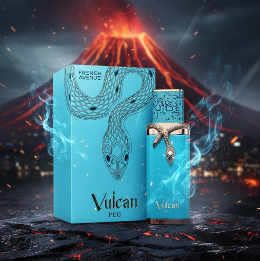 French Avenue Vulcan Feu Extrait de Parfum 100ml bottle and packaging