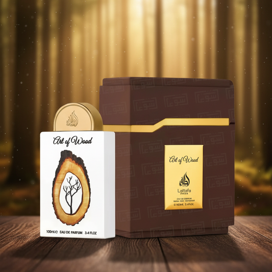 Lattafa Pride Art Of Wood Eau De Parfum 100ml bottle and packaging