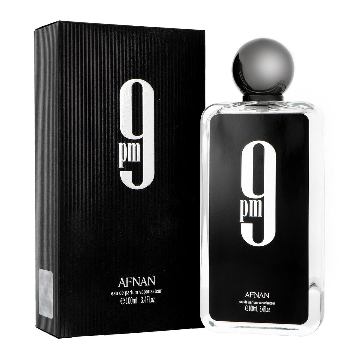Afnan 9 PM EDP 100ml side angle - floral warm notes evening fragrance