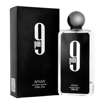 Afnan 9 PM EDP 100ml side angle - floral warm notes evening fragrance