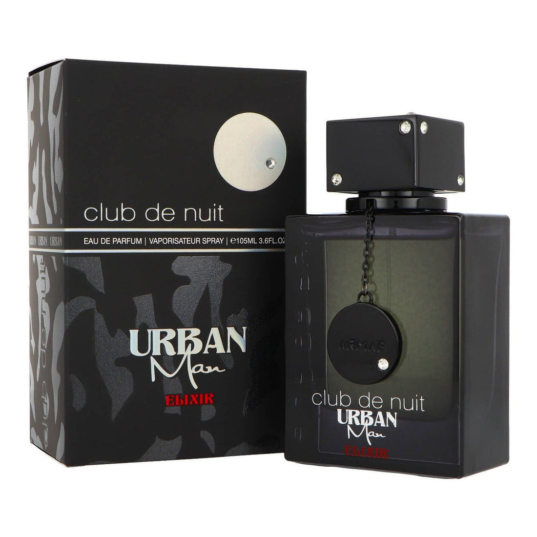 Armaf Club De Nuit Urban Elixir EDP 105ml side angle - woody amber perfume